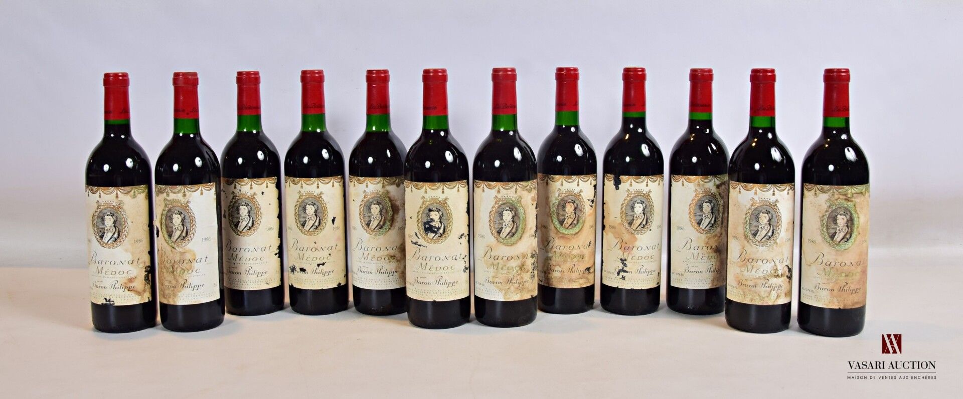 Null 12 bottles BARONAT Medoc 1986

	And. More or less stained, and more or less&hellip;