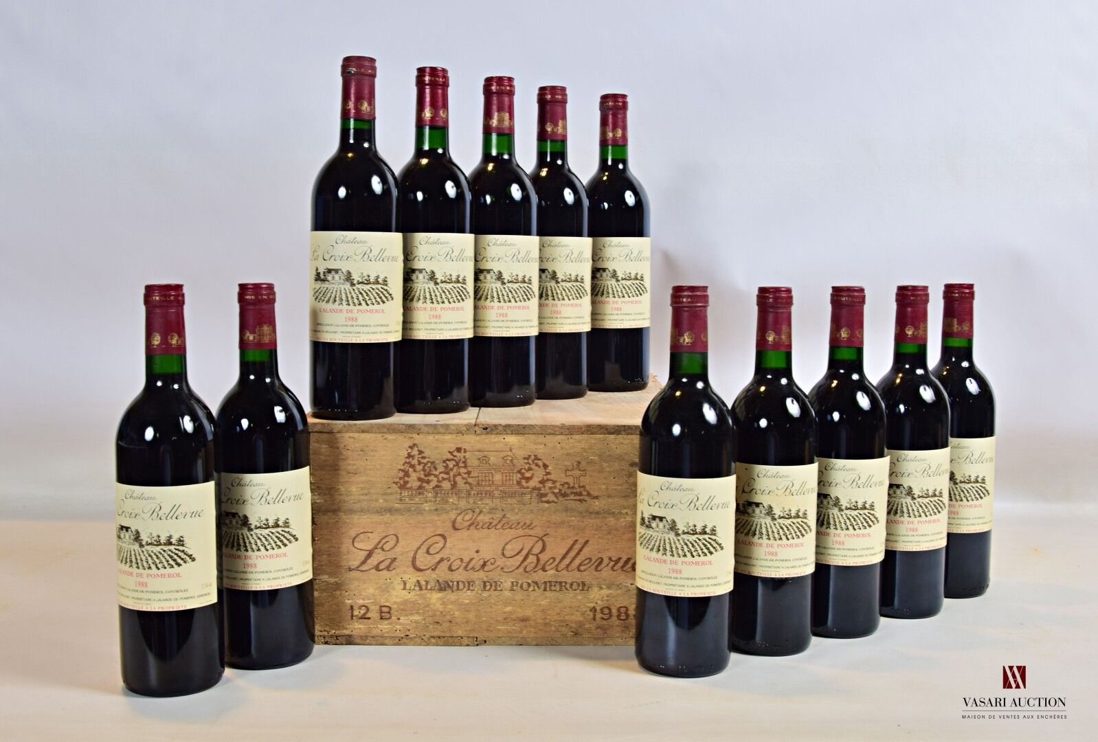 Null 12 bouteilles	Château LA CROIX BELLEVUE	Lalande de Pomerol	1988

	Et. Excel&hellip;
