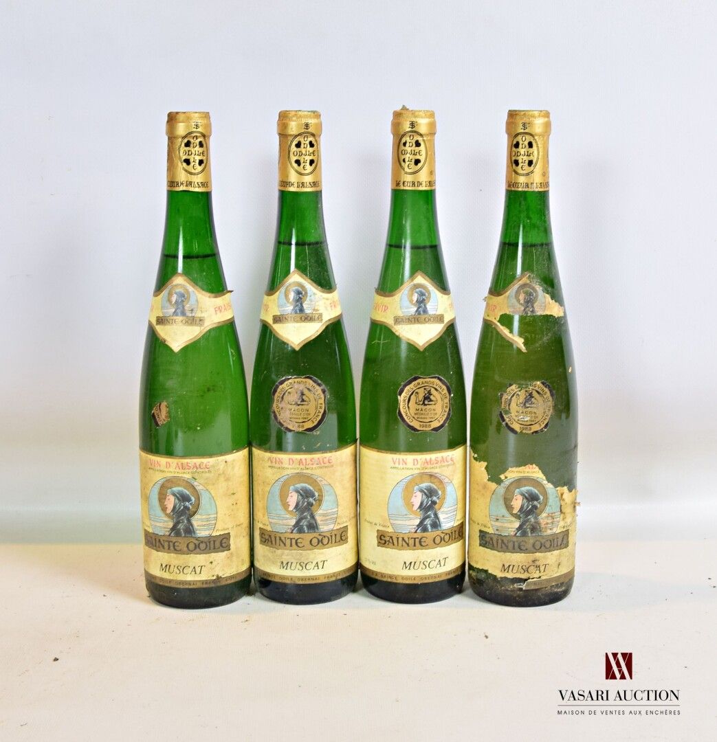 Null 4 bottles MUSCAT d'Alsace mise Ste Odile 1988

	Gold medal at Macon. And: 1&hellip;