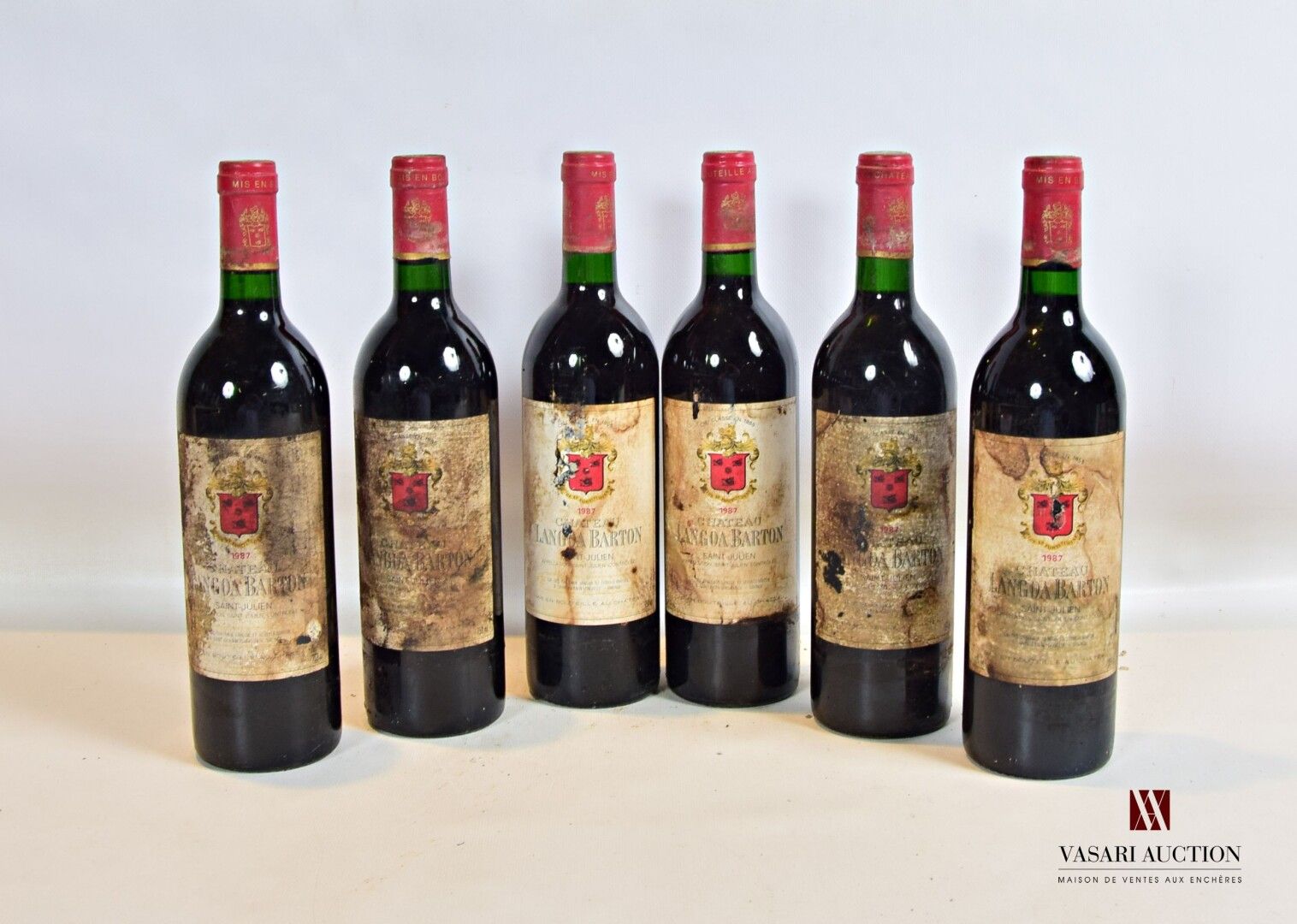 Null 6 bottles Château LANGOA BARTON St Julien CC 1987

	And. Very stained (read&hellip;
