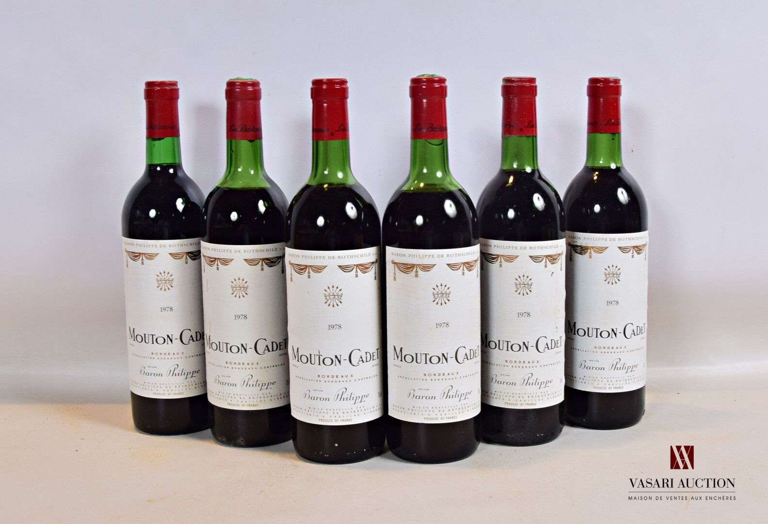 Null 6 botellas MOUTON CADET Bordeaux mise neg. 1978

	Apenas manchado. N: 1 cue&hellip;