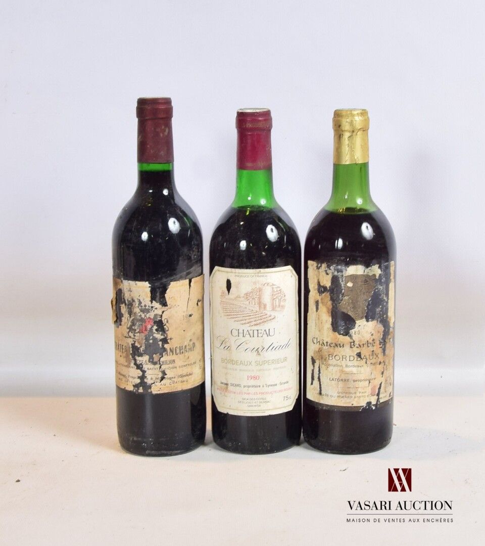 Null Lot de 3 bouteilles comprenant :		

1 bouteille	Château de GRANCHAMP	Montag&hellip;