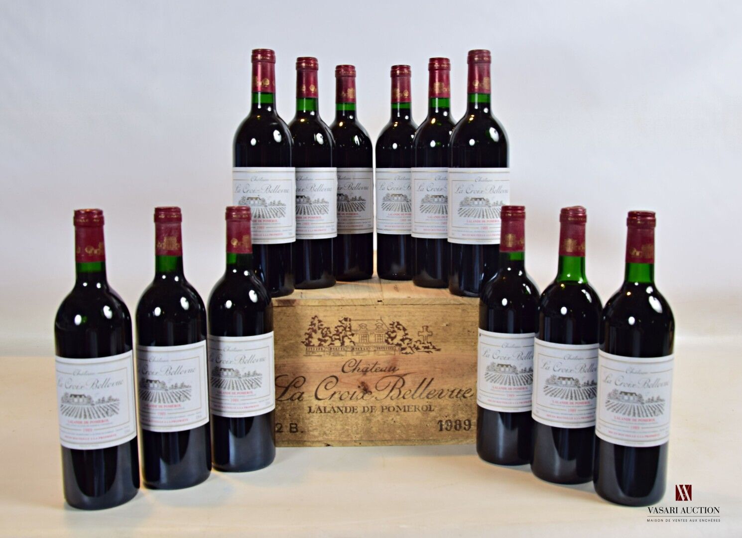 Null 12 bottles Château LA CROIX BELLEVUE Lalande de Pomerol 1989

	Perfect cond&hellip;