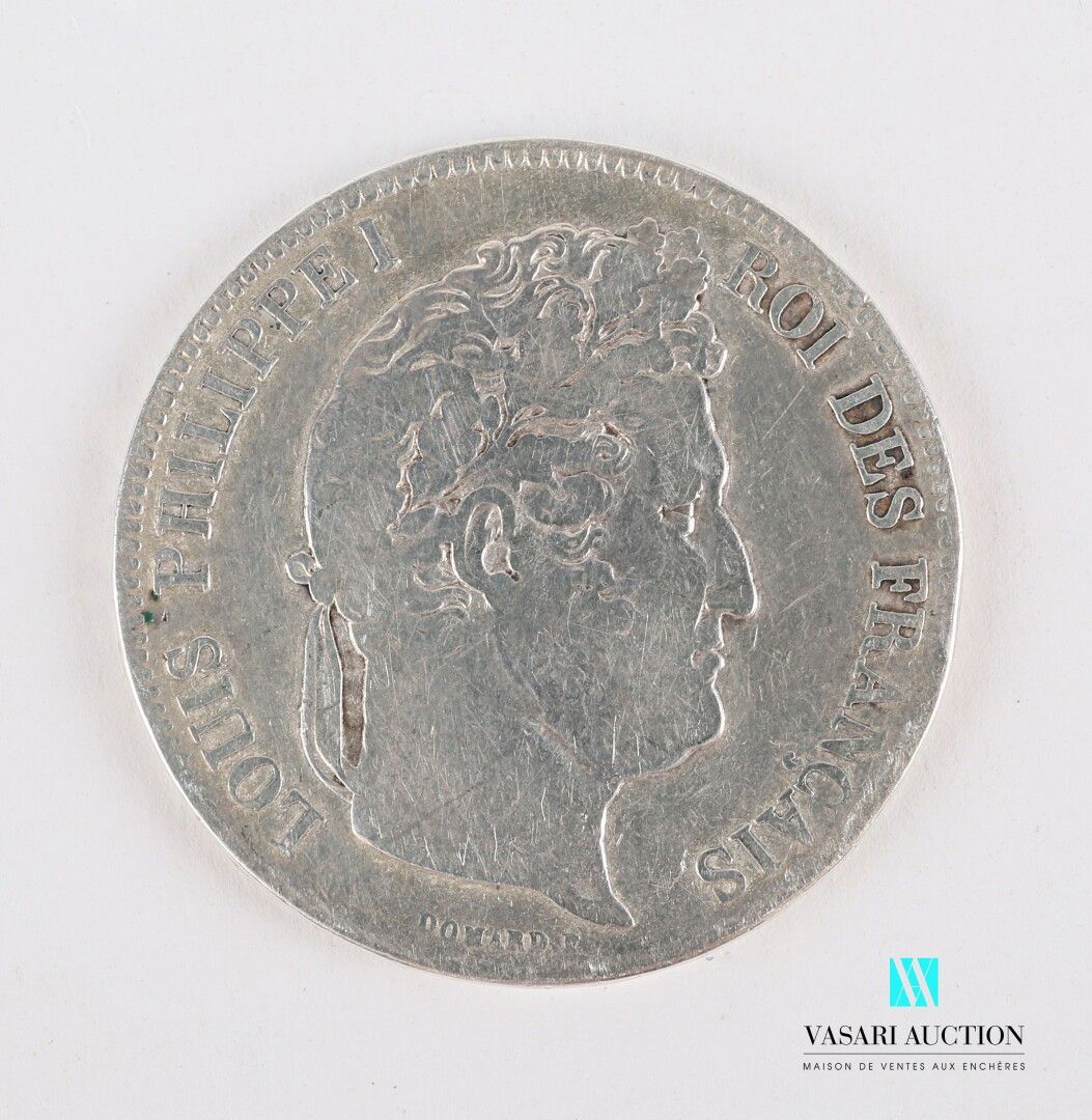 Null Pièce de 5 francs en argent datée 1835, Profil de Louis Philippe I - Roi de&hellip;