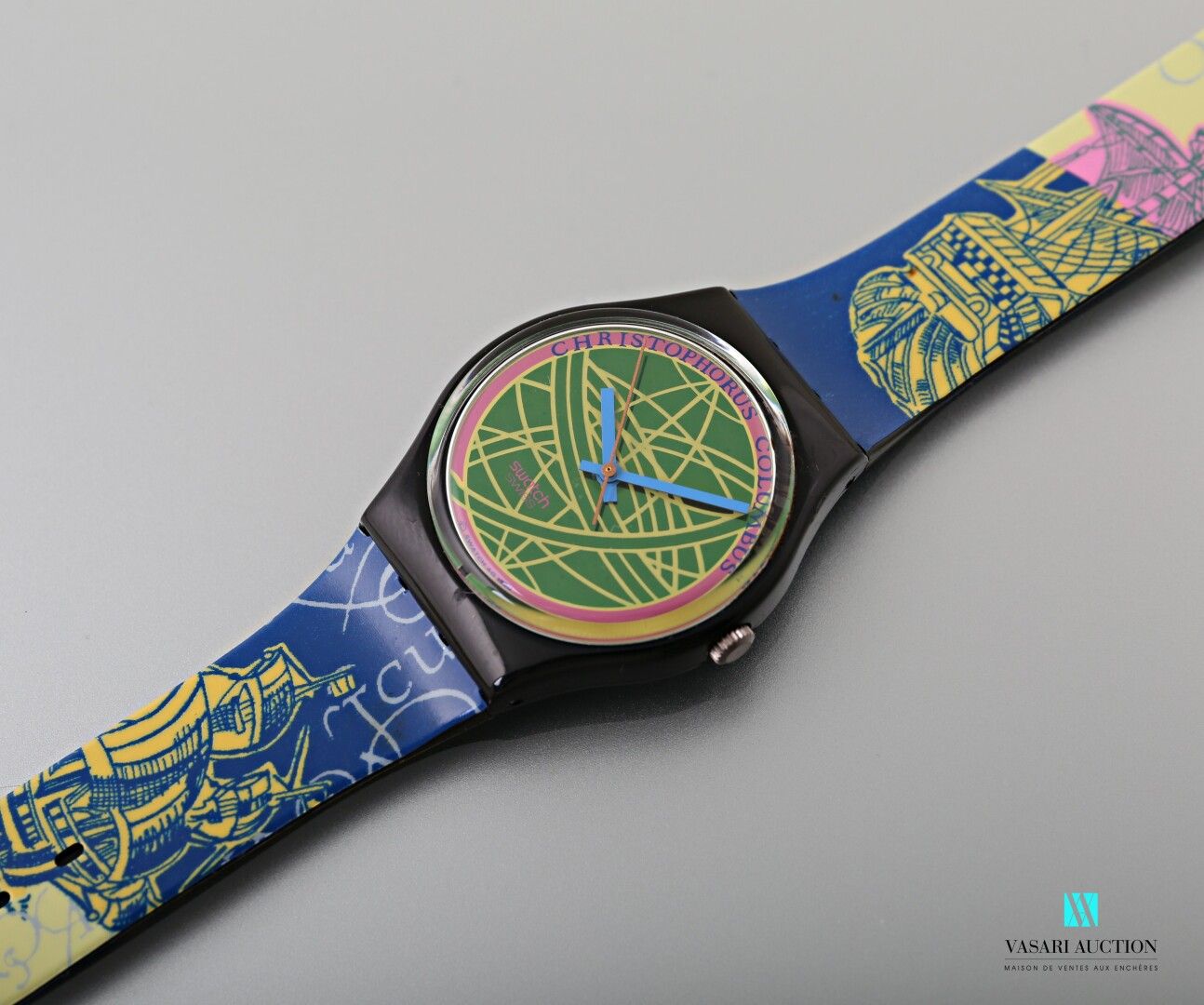 Null SWATCH - THE GLOBE - 1991

Gehäuse und Armband aus Kunststoff.

Uhrwerk mit&hellip;