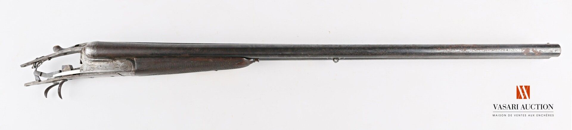 Null 无锤霰弹枪，意大利制造G.Bignotti & G Gardone VT Brescia，71厘米并列枪管，口径12-70，缺失枪托，打开自动保险，磨&hellip;