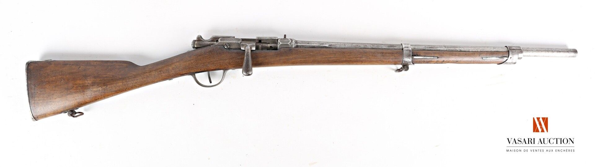 Null 1874型GRAS步枪，用于打猎，59厘米的光滑枪管上标有 "Manufacture Française d'armes St Etienne "的雷&hellip;