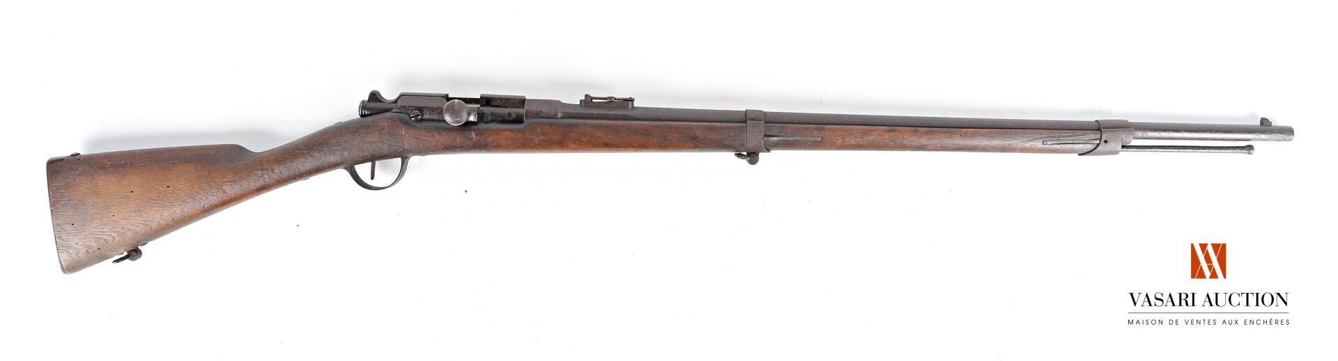 Null 1874型GRAS学员步枪，口径11毫米学员，阁楼状态，膛线枪管70.5厘米，雷鸣般的标记T.1881（Tulle），直杆后膛，功能机制，磨损，一般氧&hellip;