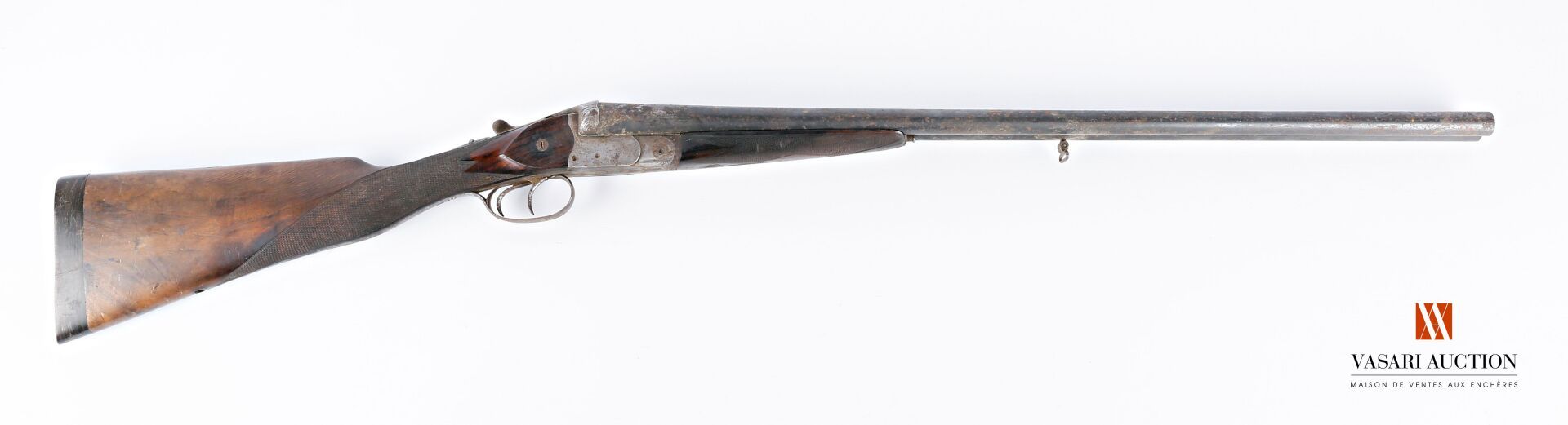 Null 猎枪，Stéphanoise制造的无锤模型，并列的70厘米口径16-65的枪管，摇杆刻有涡旋，双扳机，棍子有35.5厘米，磨损，一般氧化，EM，LT &hellip;