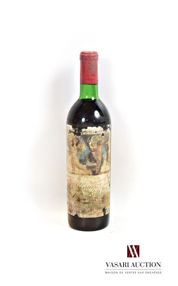 Null MOUTON ROTHSCHILD酒庄Pauillac 1er GCC 1973年酒1瓶

	毕加索的作品，染色，褪色，磨损和撕裂。N：肩部顶部的限制&hellip;