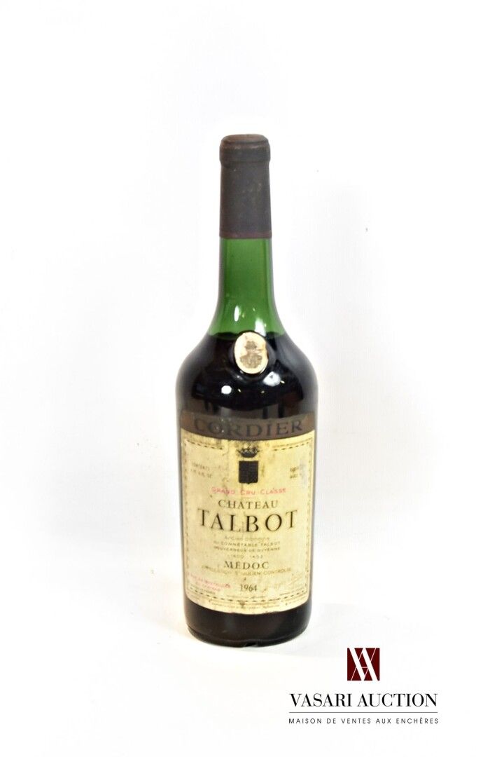 Null 1 botella Château TALBOT St Julien GCC 1964

	Caja manchada. N: 6 cm.