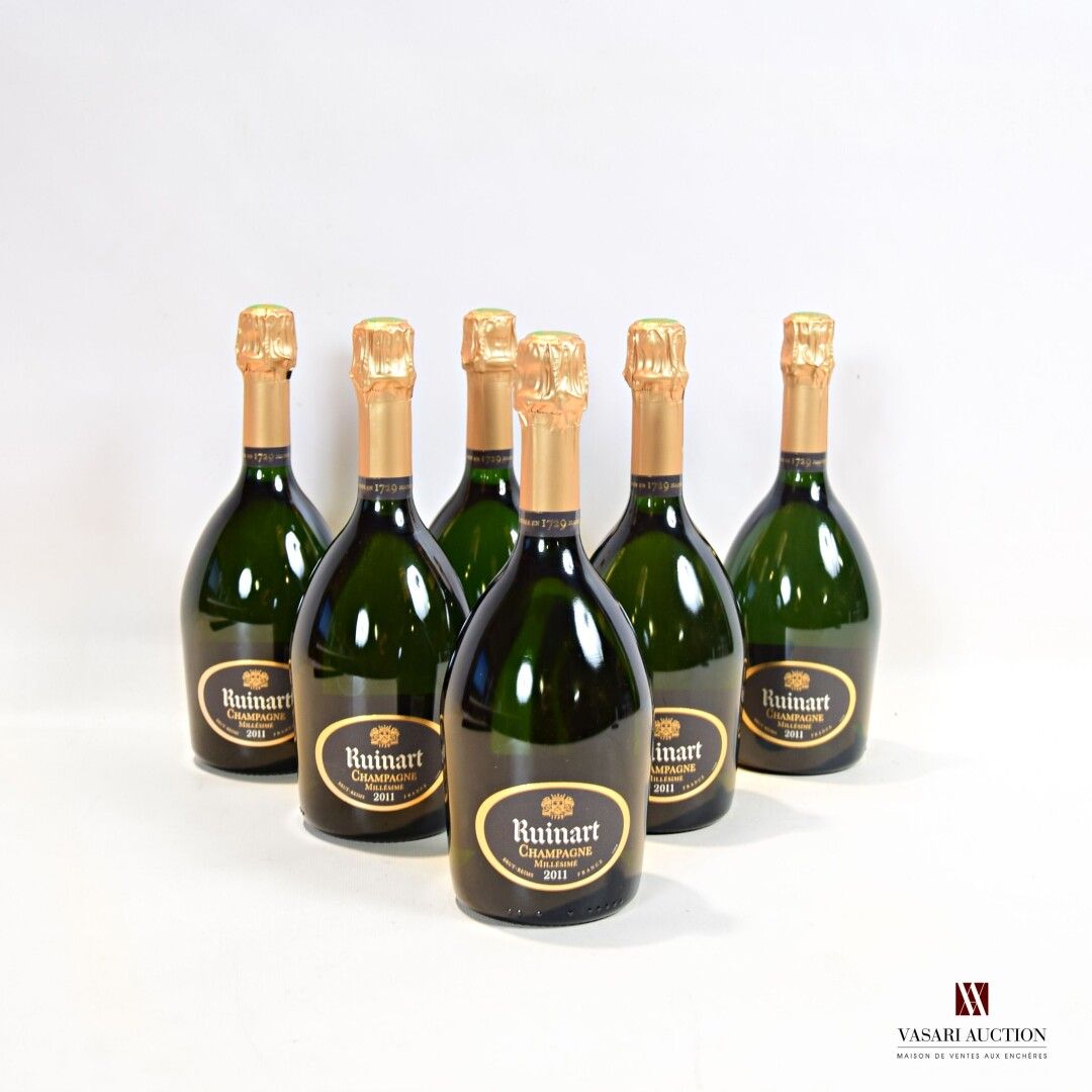 Null 6 botellas de Champagne RUINART Brut Millésimé 2011

	Presentación y nivel,&hellip;