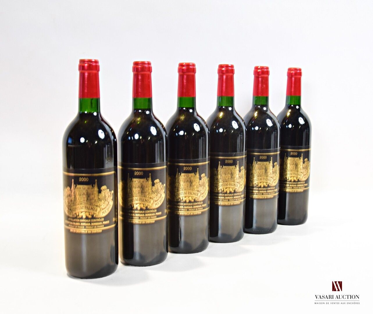 Null 6 Flaschen Château PALMER Margaux GCC 2000.

	Et. Tadellos. N: 5 unterer Ha&hellip;