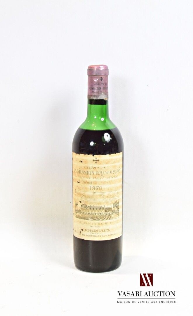 Null 1瓶LA MISSION HAUT BRION Graves CC 1970葡萄酒

	褪色、污渍和磨损。N：高/中肩。