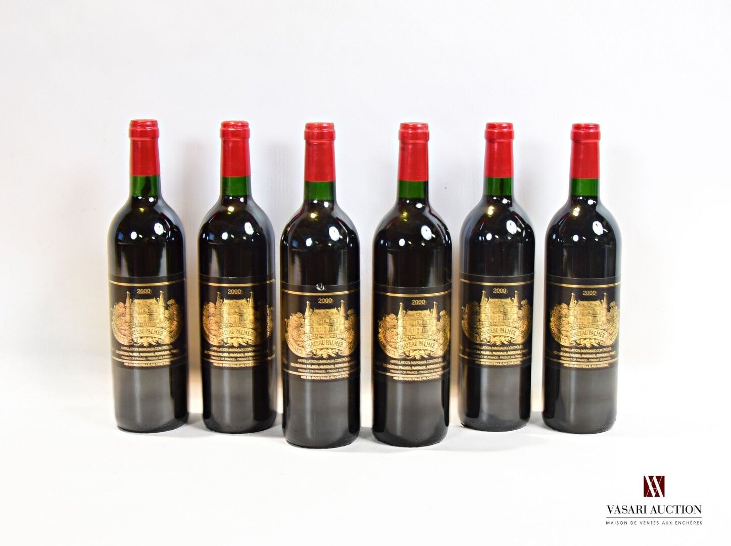 Null 6 botellas Château PALMER Margaux GCC 2000

	Perfecto estado (1 rotura). N:&hellip;