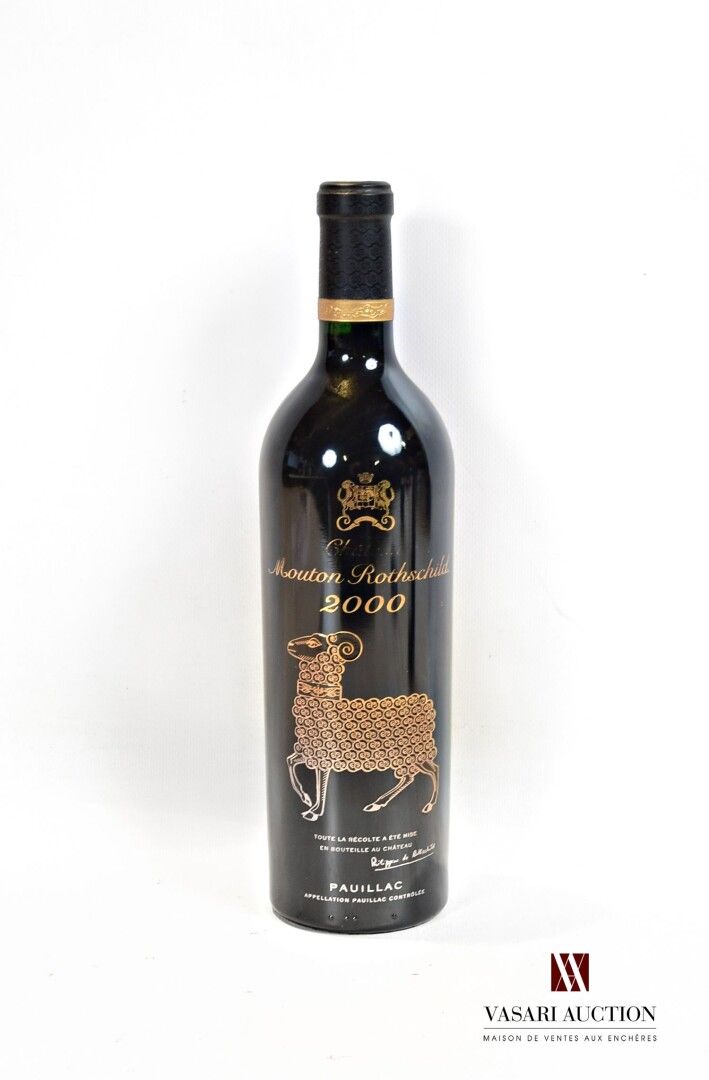 Null 1瓶 MOUTON ROTHSCHILD Pauillac 1er GCC 2000酒庄

	丝网印刷的Bêlier，略有褪色。N：高领。