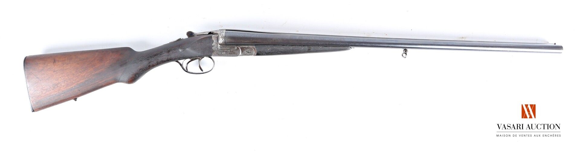 Null 圣埃蒂安HELICE的无锤霰弹枪，口径16-65，68厘米并排枪管，刻有摇杆，双扳机，36厘米处有半截手枪握把，磨损，氧化，有处理过的痕迹，使用状态，&hellip;