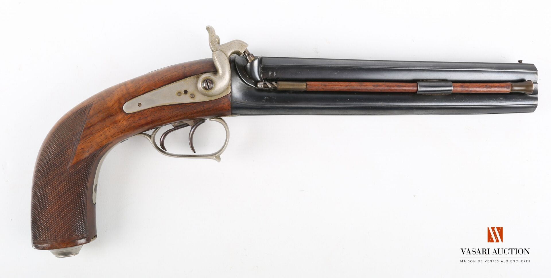 Null Pistolet au modèle officier d'état major modèle 1855, canon double de 24 cm&hellip;