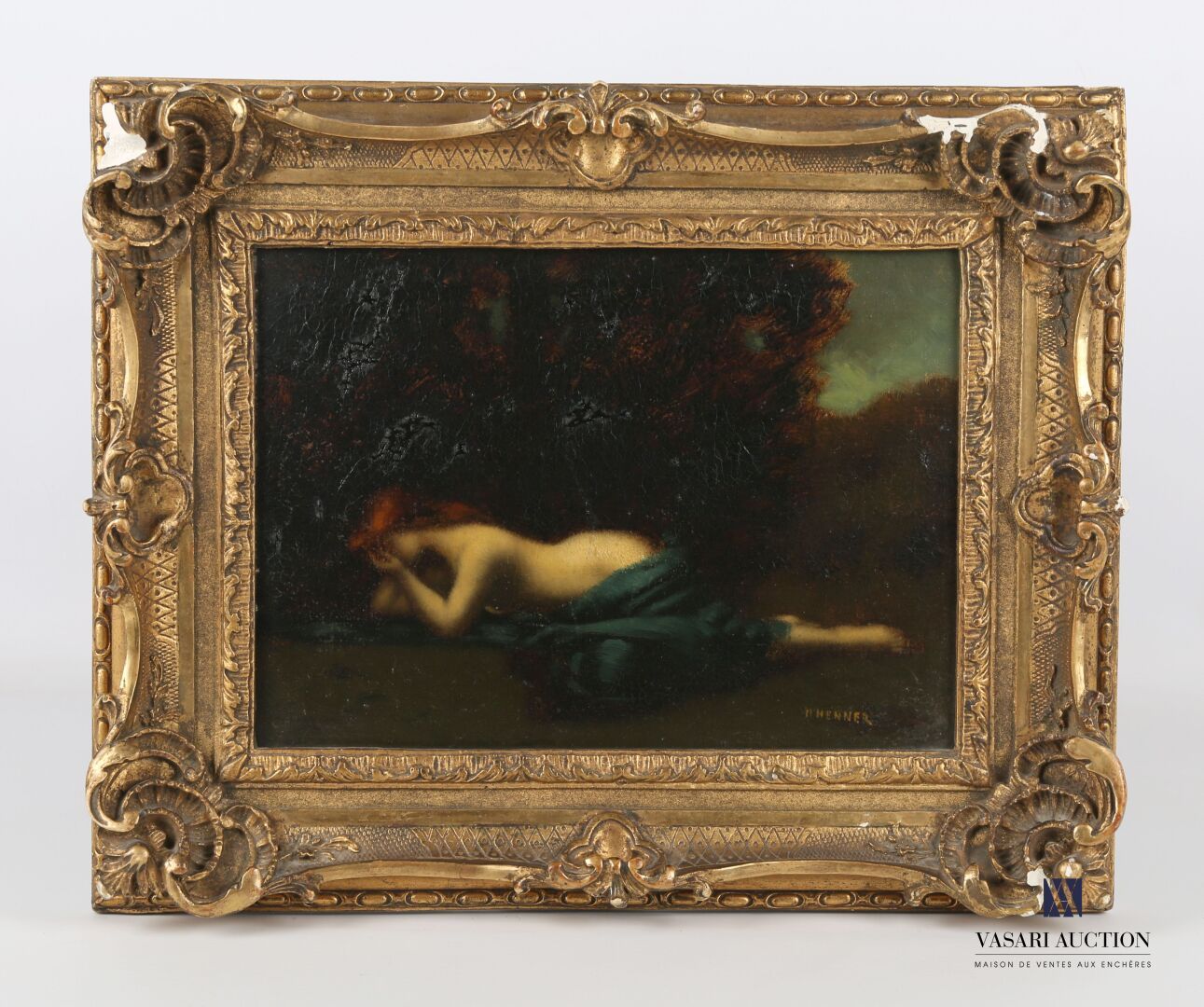 Null 19世纪的法国学校

躺着的裸体

布面油画

右下角有一个天启式的签名

(修复)

24 x 33,5 cm