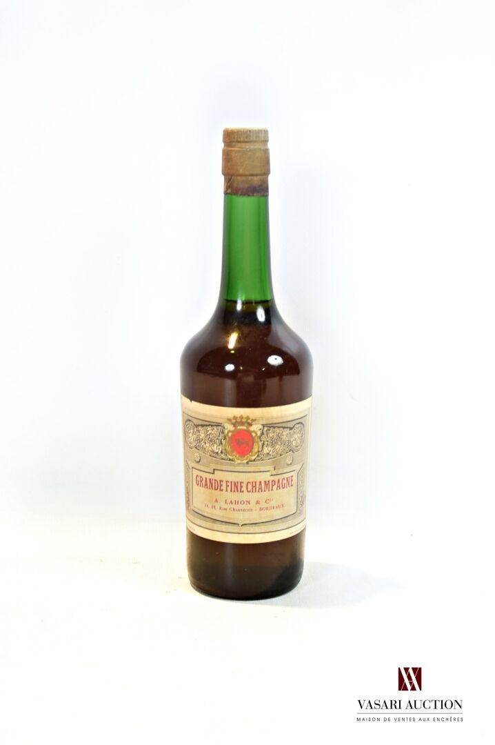 Null 1 bouteille	GRANDE FINE CHAMPAGNE mise Lahon (Bordeaux)		

	75 cl - 40°. Et&hellip;