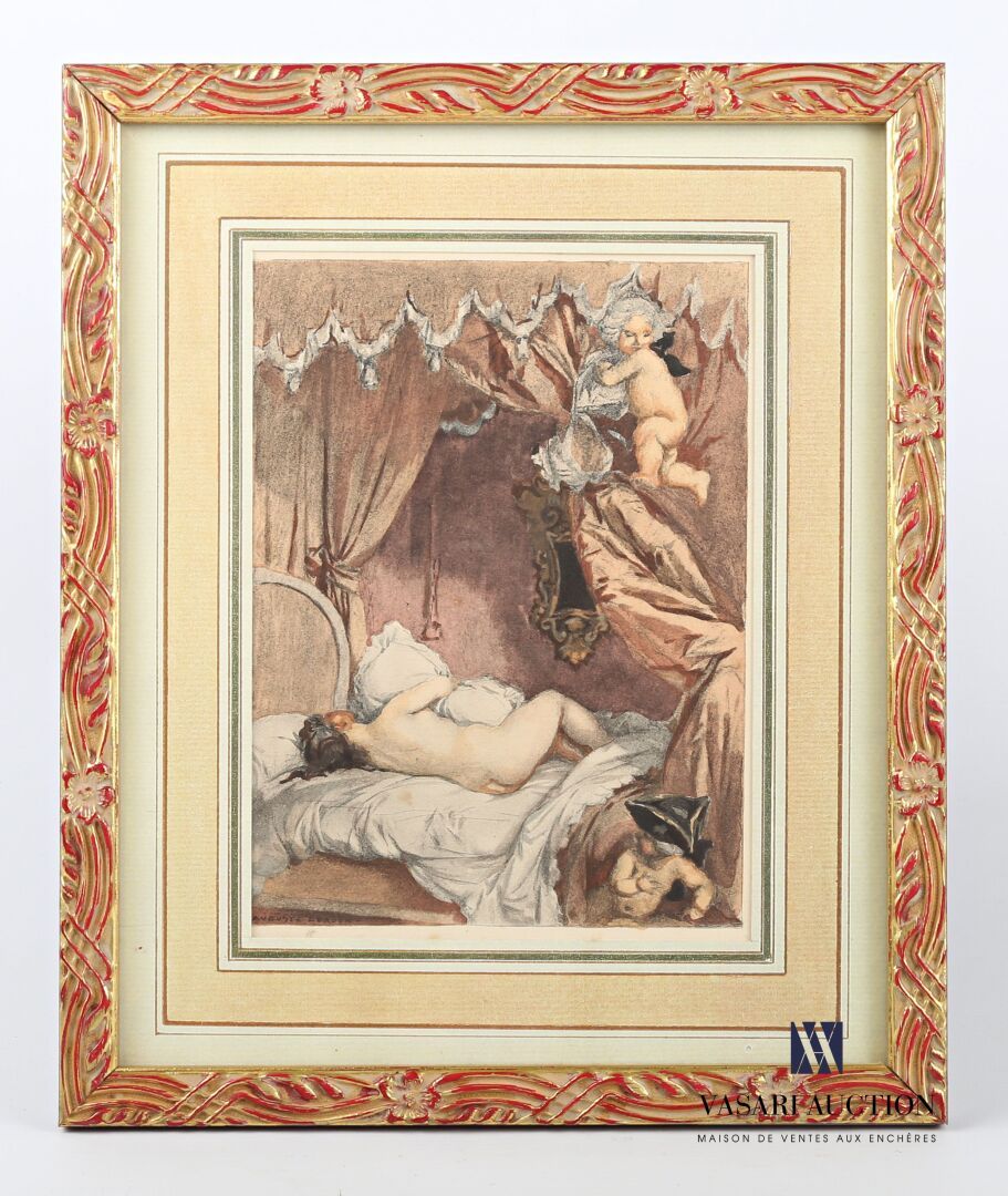 LEROUX Auguste (1871-1954), d'après 
Songe érotique 
Reproduction en couleurs 
S&hellip;