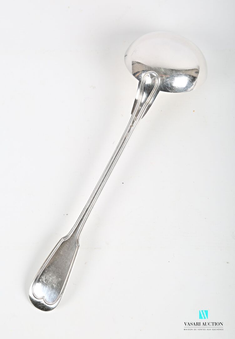 Null Ladle out of silver plated metal the handle decorated with nets, quantified&hellip;