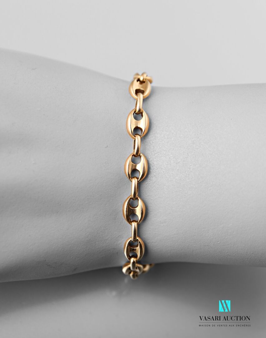 Null Bracelet en or jaune 750 millièmes maille grain de café 18,8 g. Longueur 21&hellip;