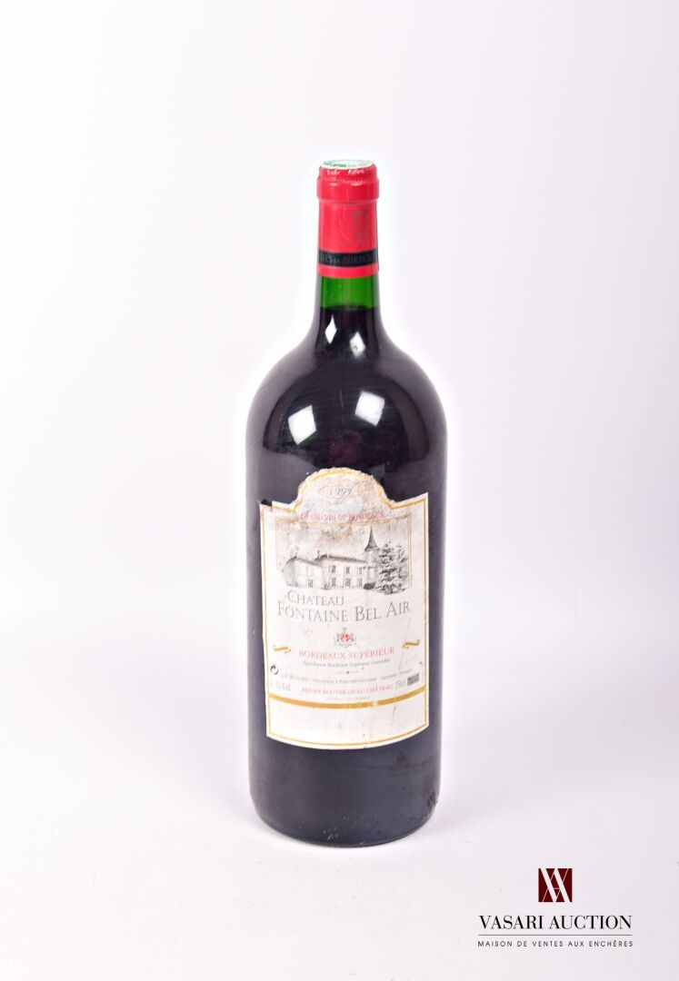 Null 1 Magnumflasche Château FONTAINE BEL AIR Bordeaux Sup 1997.
	Et. Etwas flec&hellip;