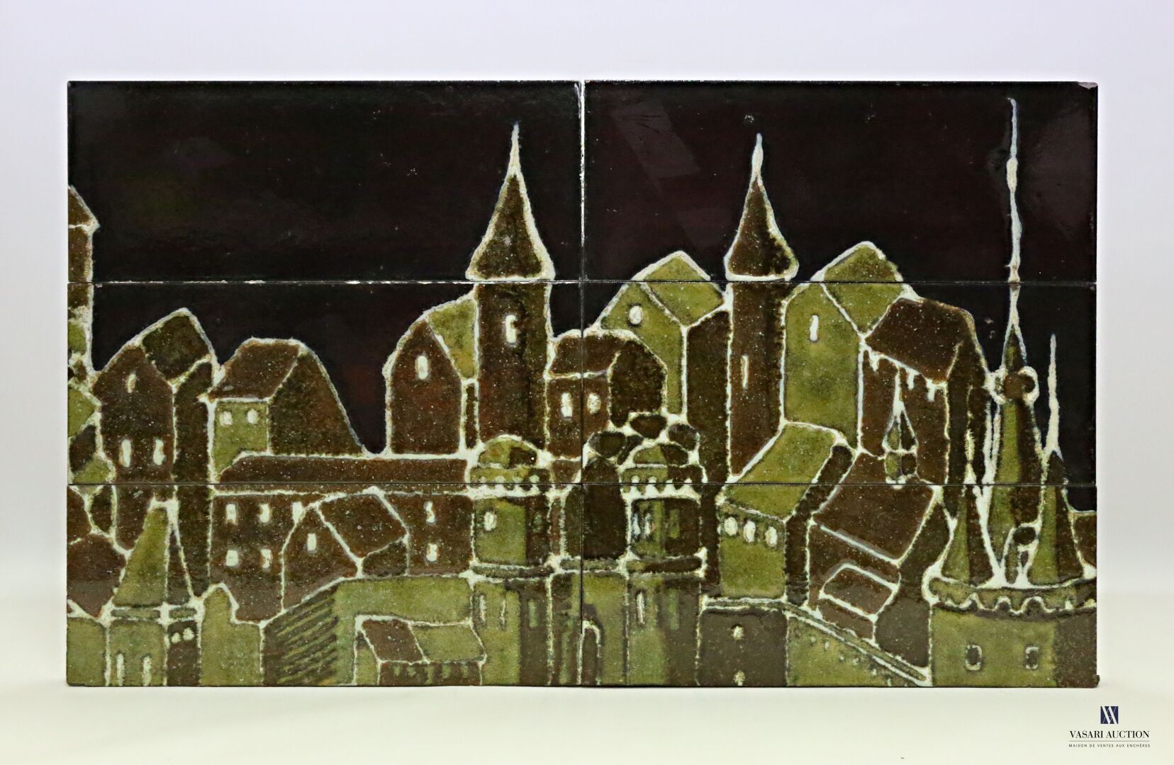 Null 科里格-保罗 (1923 - 2009)
乡村
固定在OSB上的一套六块搪瓷水泥板
无符号
(小碎片)
61 x 101 cm
