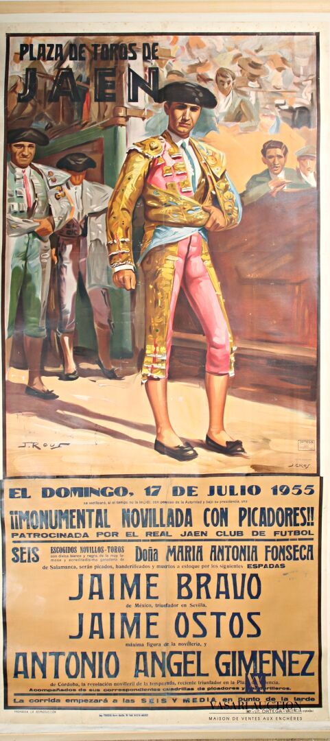 Null Plaza de Toros de JAEN - Imp. E lit. ORTEGA - VALENCIA 
Poster della corrid&hellip;