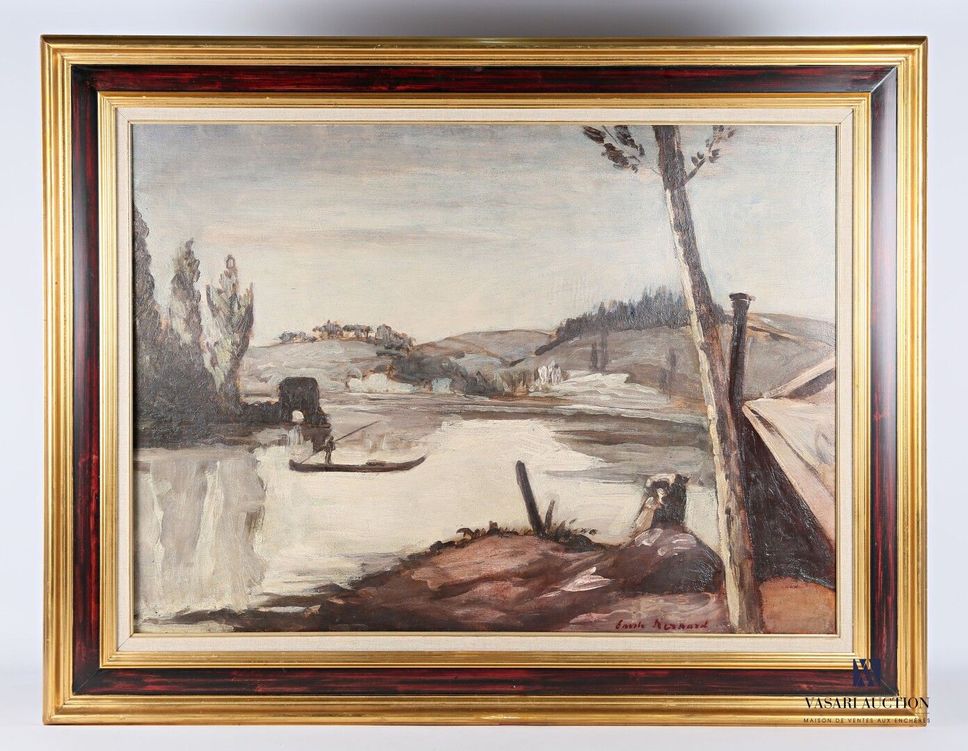 Null 20世纪的法国学校
池塘上的船
板上油彩
签名为天书
73 x 100 cm
(瓦楞纸板支架)
有框作品