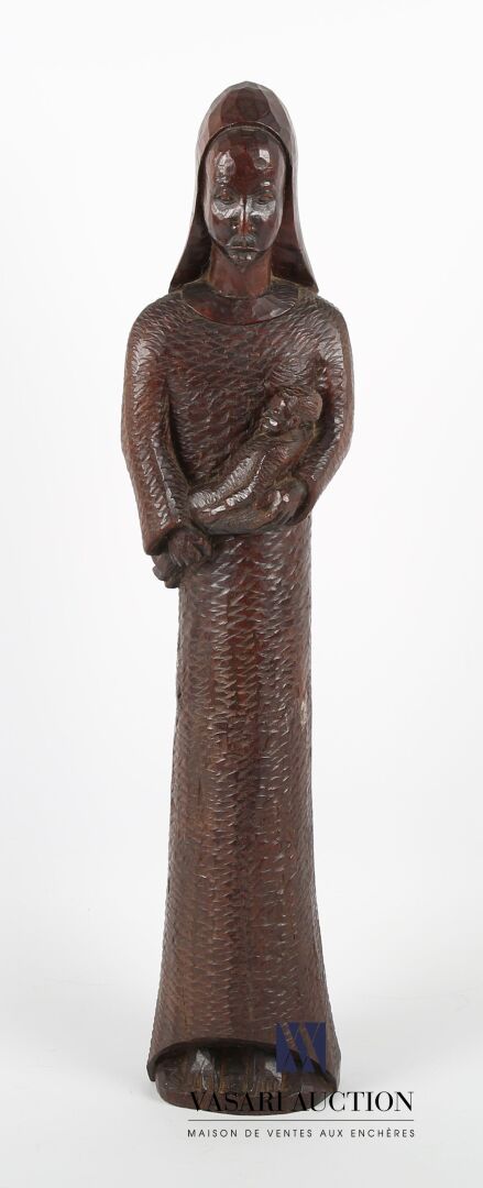 Null ÁFRICA
Virgen con el Niño en madera tallada
Siglo XX
Altura : 66 cm Altura &hellip;