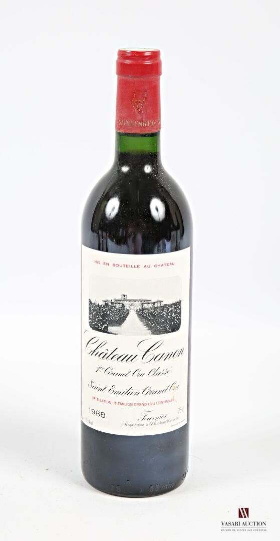 Null 1 bouteille	Château CANON	St Emilion 1er GCC	1988
	Et. Excellente. N : mi/b&hellip;