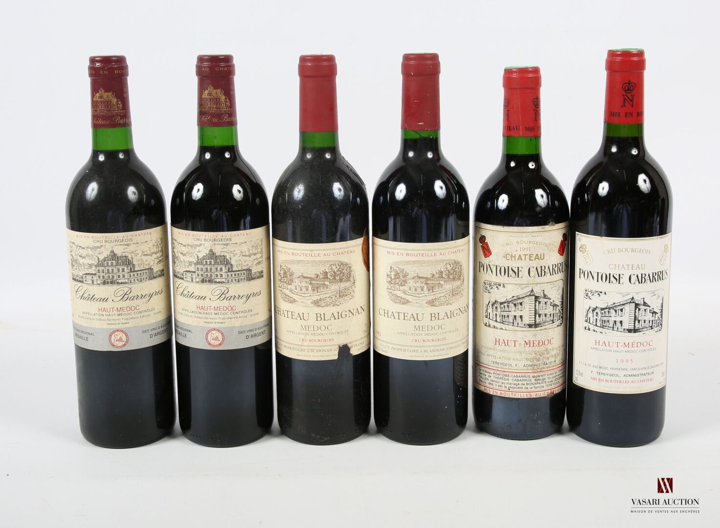 Null Lot von 6 Fläschchen bestehend aus :
2 Flaschen Château PONTOISE CABARRUS H&hellip;