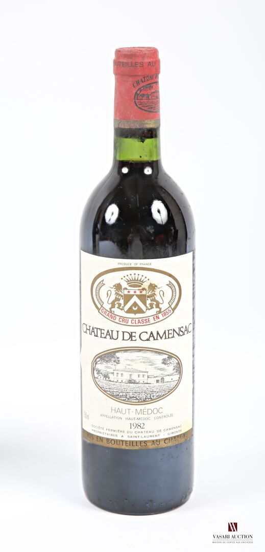 Null 1 bouteille	Château de CAMENSAC	Haut Médoc GCC	1982
	Et. Un peu tachée. N :&hellip;