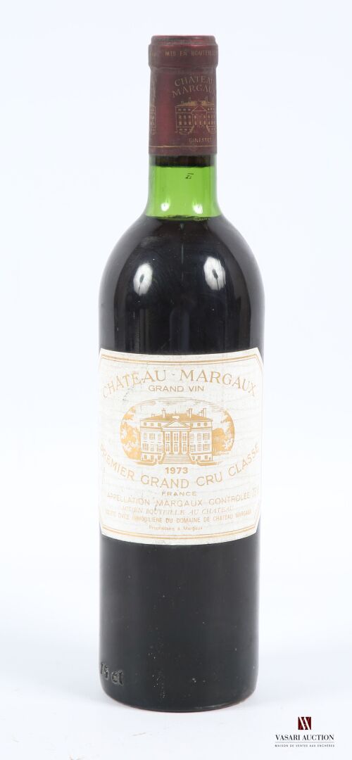Null 1 bouteille	Château MARGAUX	Margaux 1er GCC	1973
	Et. Tachée. N : limite ha&hellip;