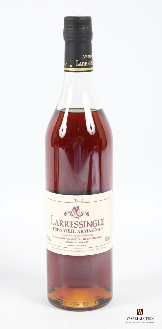 Null 1 bouteille	Très Vieil ARMAGNAC mise Château de Larresingle		1932
	70 cl - &hellip;