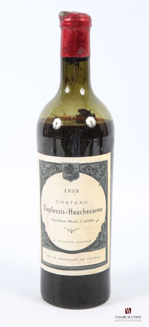 Null 1 bouteille	Château DUPLESSIS-HAUCHECORNE	Moulis	1939
	Et. Fanée et un peu &hellip;