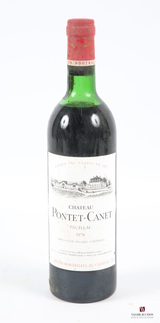 Null 1 bouteille	Château PONTET CANET	Pauillac GCC	1978
	Et. Tachée. N : ht/mi é&hellip;