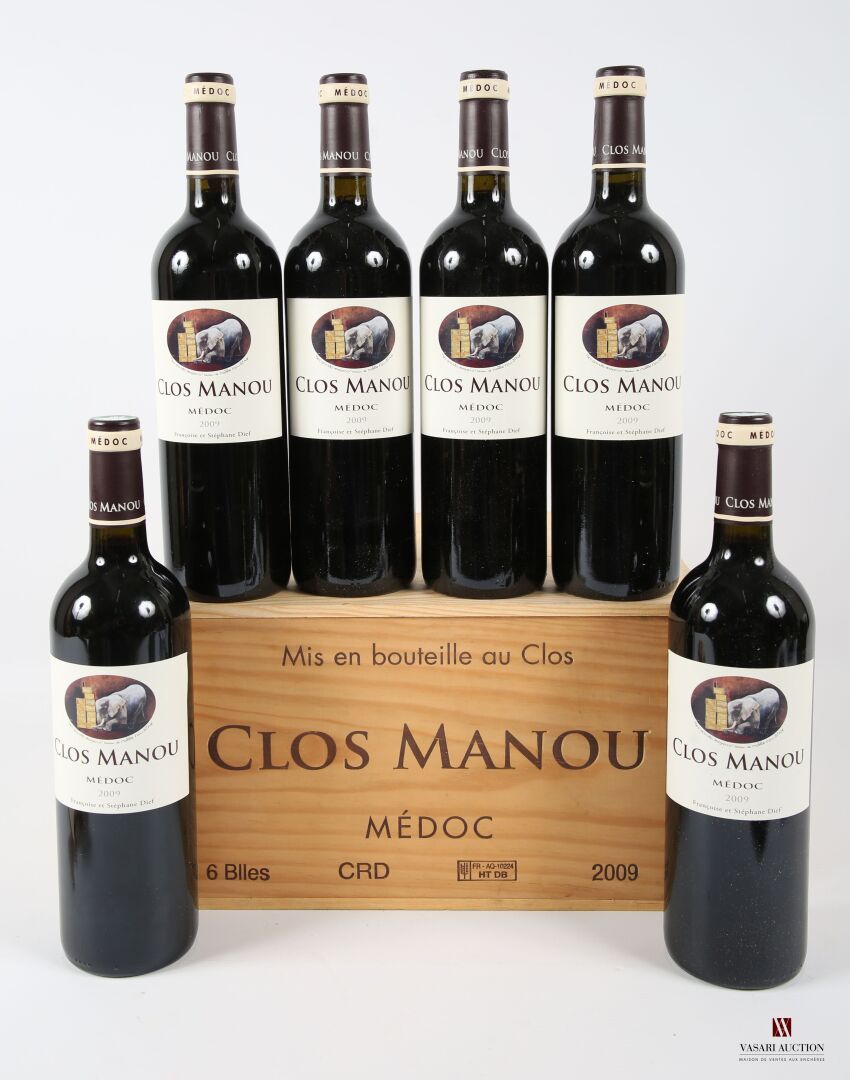 Null 6 bottiglie CLOS MANOU Médoc 2009
	Presentazione e livello impeccabili. CBO&hellip;