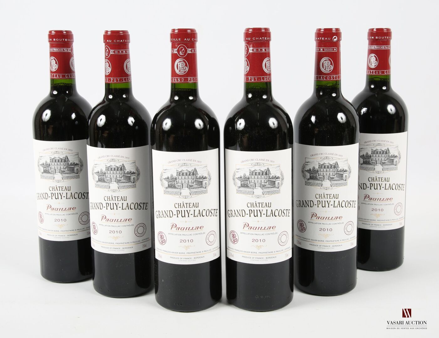 Null 6 瓶 Château GRAND PUY LACOSTE 波亚克 GCC 2010
	无可挑剔的外观和品质。CBO.