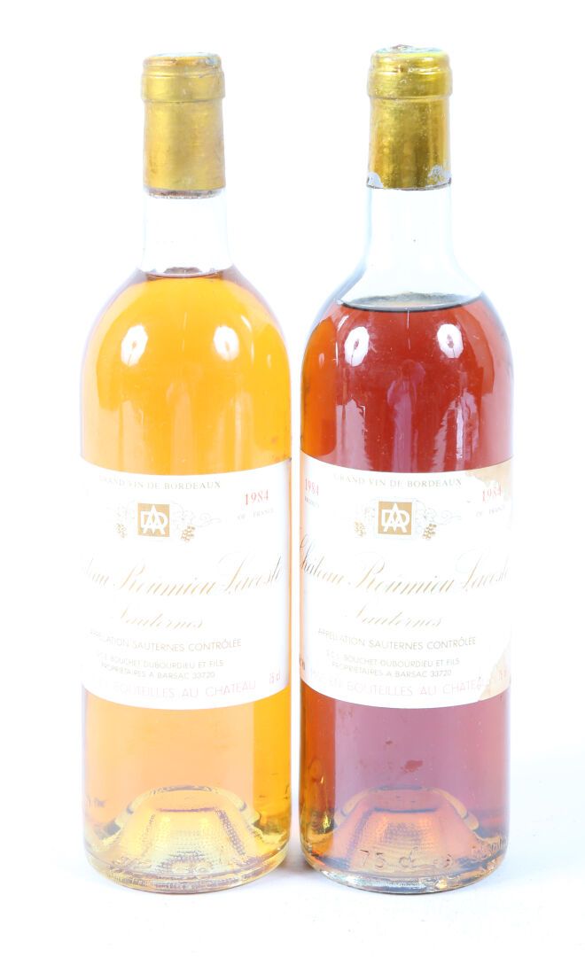 Null 2 bouteilles	Château ROUMIEU LACOSTE	Sauternes	1984
	Et. Tachées. N : 1 lim&hellip;