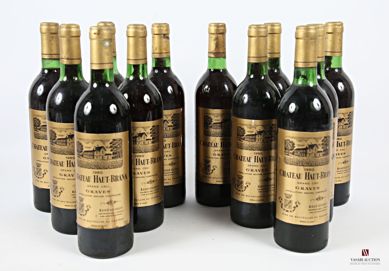 Null 12 bouteilles	Château HAUT-BRANA	Graves	1980
	Et. Un peu tachées. N : 5 bas&hellip;