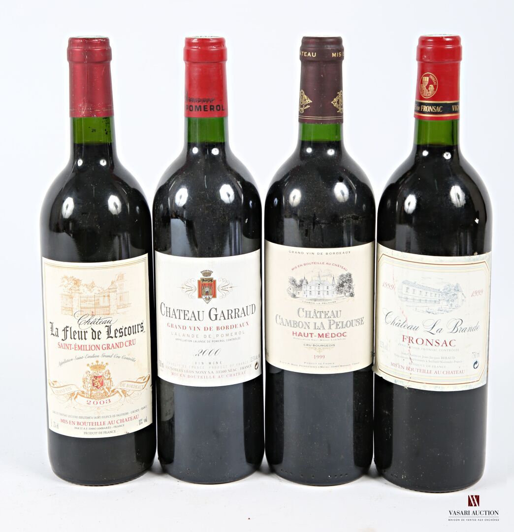 Null Lot de 4 blles comprenant :		
1 bouteille	CH. LA FLEUR DE LESCOURS	St Emili&hellip;