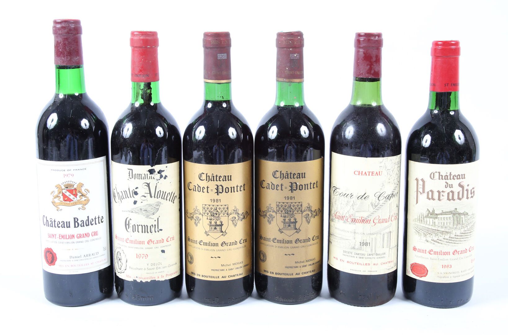 Null Lot de 6 blles comprenant :		
1 bouteille	Château BADETTE	St Emilion GC	197&hellip;