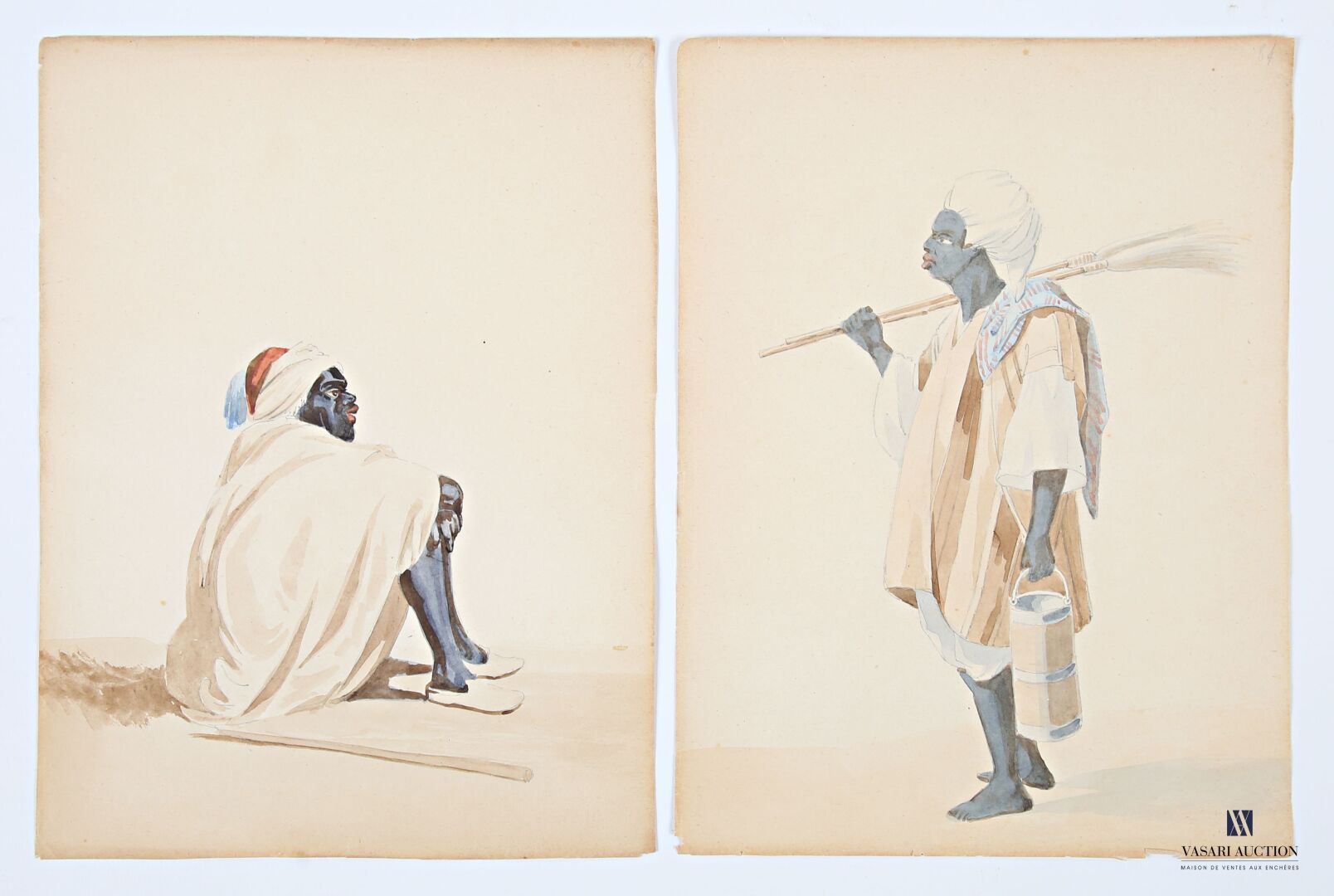 Null ROUBAUD Benjamin (Roquevaire 1811 - Alger 1847)
Un africain assis
Aquarelle&hellip;