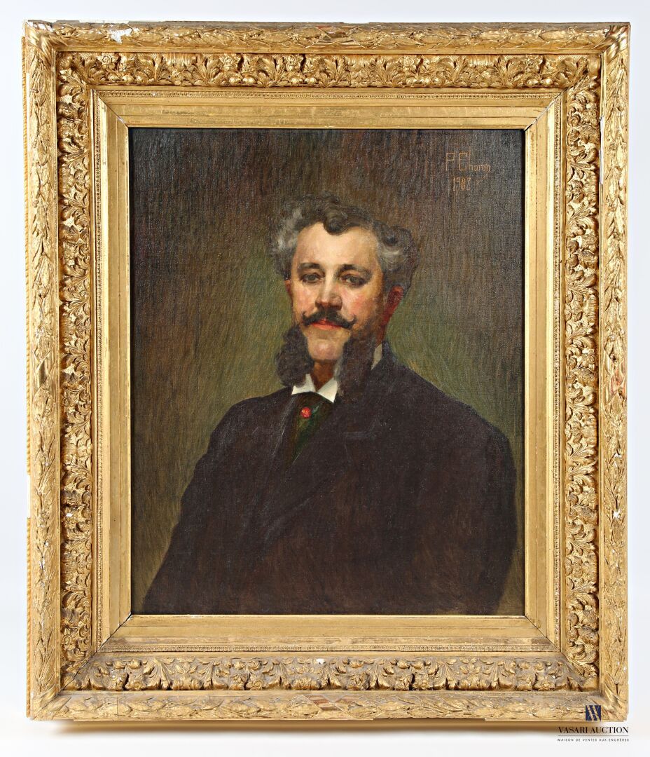 Null CHARON Pierre (XIXème-XXème siècle)
Portrait d'homme
Huile sur toile
Signée&hellip;