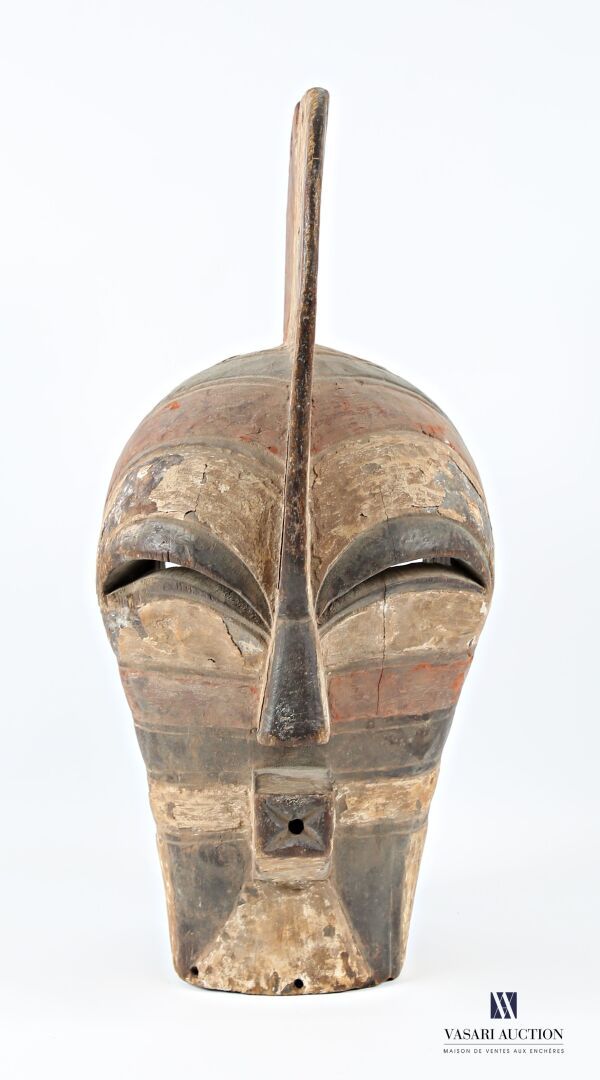 Null Ancien masque de danse Initiatique, « Kifwebe », de type masculin à grande &hellip;