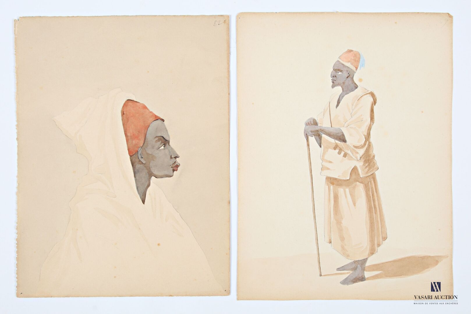 Null ROUBAUD Benjamin (Roquevaire 1811 - Alger 1847)
Un africain
Aquarelle sur t&hellip;