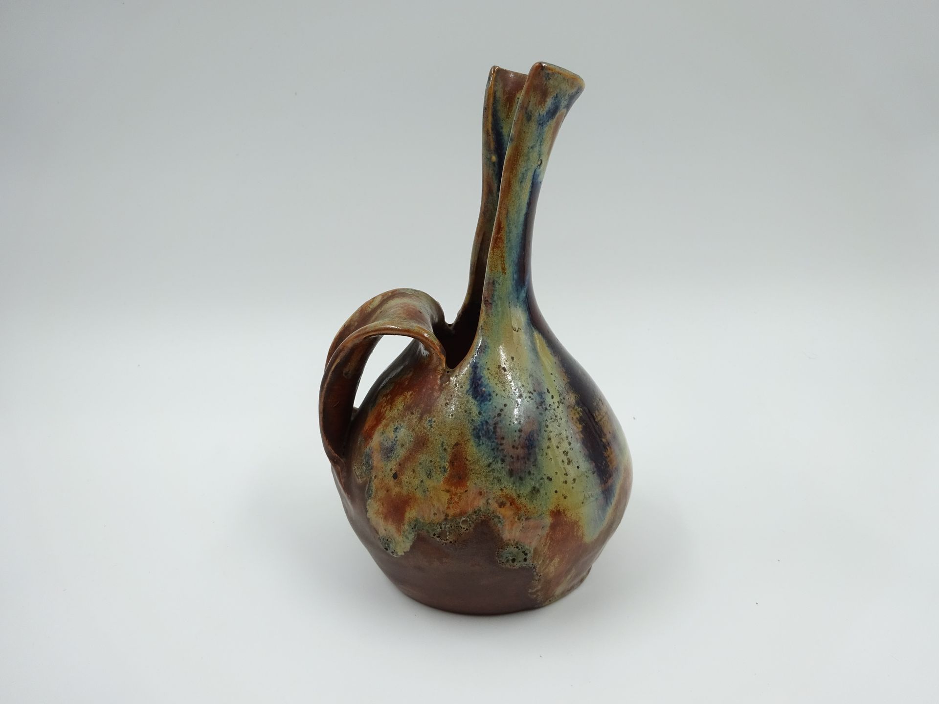 Null MONTIGNY-SUR-LOING. Workshop Boué and Petit. Stoneware vase with open neck &hellip;